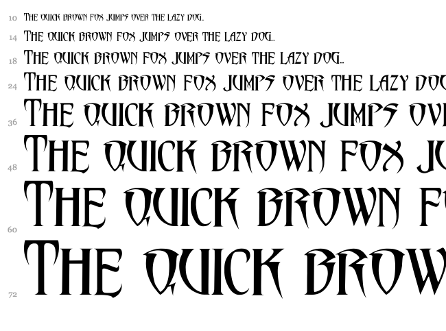 PentaGram's Malefissent font waterfall